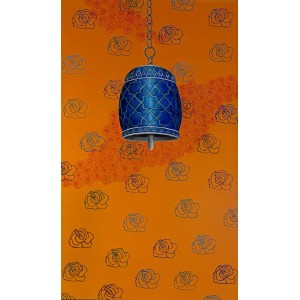 G. N. Qazi, Spiritual Sounds-5, 30 x 54 inch, Acrylic On Canvas, AC-GNQ-104